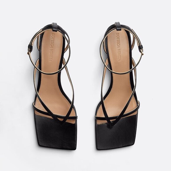 Bottega Veneta Lounge Stretch Strap Sandal Black Size EU 35 US 5 NEW IN BOX - Picture 2 of 12